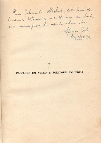 Primera imagen del registro Folclore em verso e folclore em prosa