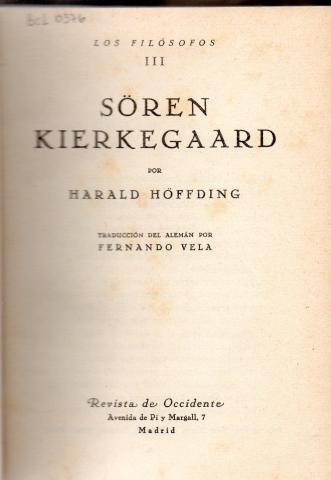 Primera imagen del registro Sören Kierkegaard