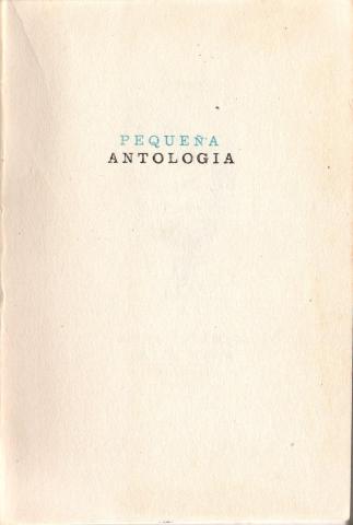 Primera imagen del registro Pequeña Antología de 1953Ángel Chuchaga Santa María