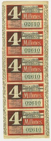Primera imagen del registro Boleto de la Polla Chilena de Beneficencia. Sorteo N° 115