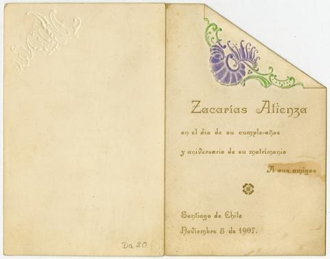 Primera imagen del registro Menú de comida ofrecido por Zacarías Atienza, a sus amigos