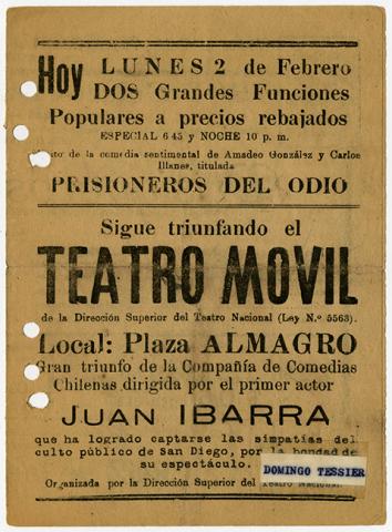 Primera imagen del registro Folleto del Teatro Móvil