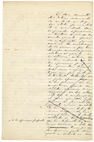 Primera imagen del registro Manuscrito con reflexiones de Antonio Varas con respecto a las operaciones de la Guerra del Pacífico