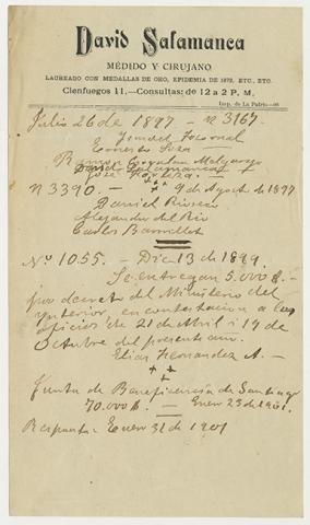 Primera imagen del registro Receta de médico y cirujano David Salamanca