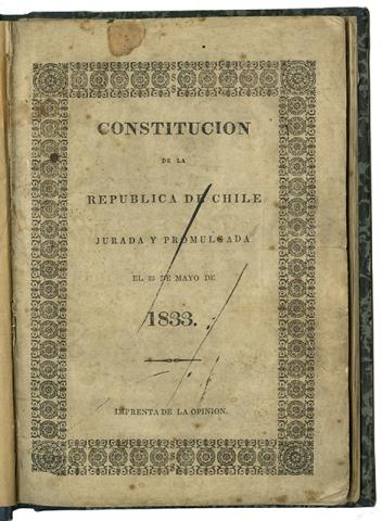 Primera imagen del registro Constitución de la República de Chile