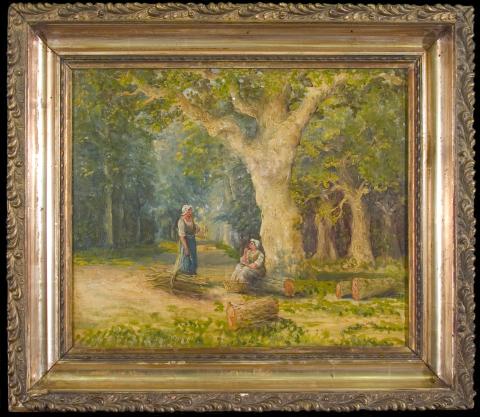Primera imagen del registro Dos mujeres sentadas en el bosque