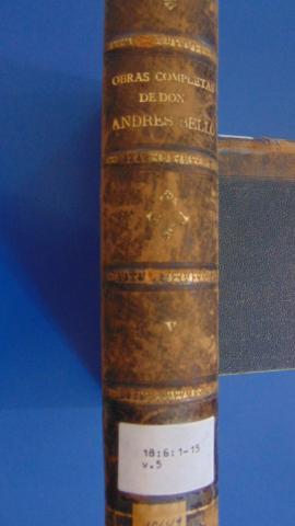 Primera imagen del registro Obras Completas de Andrés Bello, Opúsculos Gramaticales, Vol. V