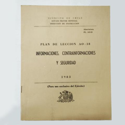 Primera imagen del registro Plan de lección AO-18 Informaciones contra informaciones y seguridad