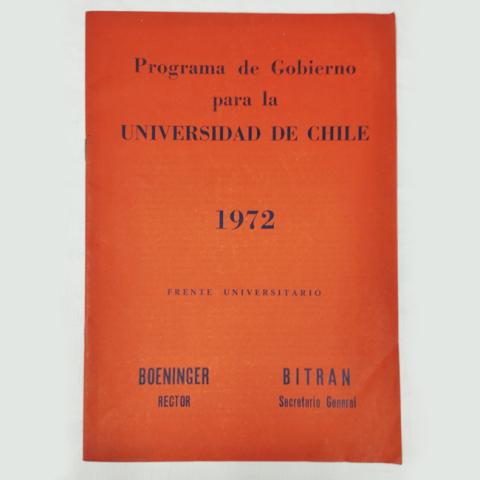 Primera imagen del registro Programa de Gobierno para la Universidad de Chile