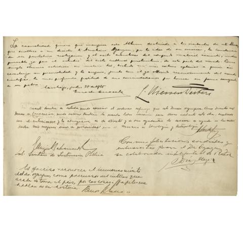 Primera imagen del registro Museo de Etnología y Antropología de Chile. Autografos