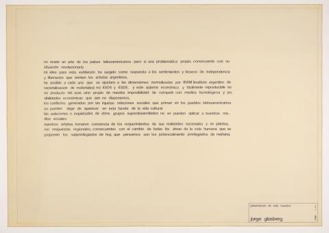 Primera imagen del registro Presentación de esta muestra