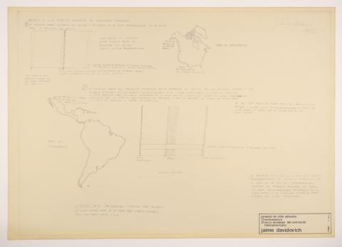 Primera imagen del registro Proyecto de cinta adhesiva 1. Norteamérica 2. Cerco alrededor del continente americano.