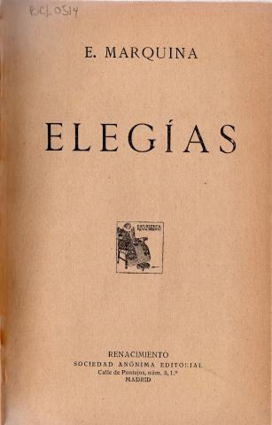 Primera imagen del registro Elegías