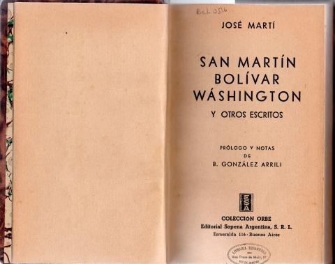 Primera imagen del registro San Martín Bolívar Wáshington