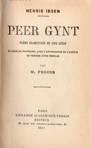 Primera imagen del registro Peer Gynt