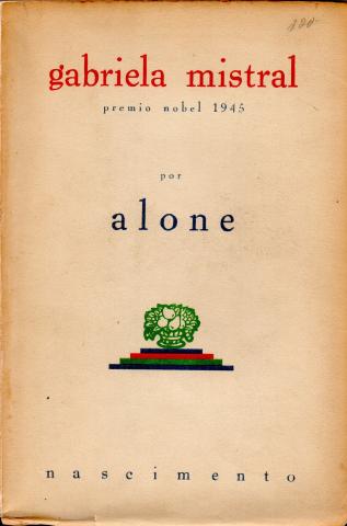 Primera imagen del registro Gabriela Mistral premio nobel 1945