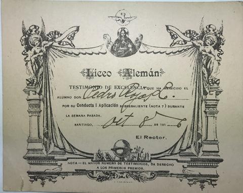 Primera imagen del registro Testimonio de Honor Pedro Rojas L.