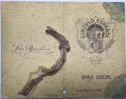 Primera imagen del registro Tarjeta de Baile Social Círculo Español
