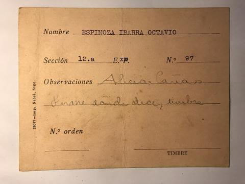 Primera imagen del registro Tarjeta para realizar pedidos, Maximiliano Opazo Galvez