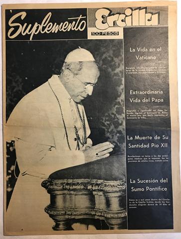 Primera imagen del registro Suplemento Ercilla. Edición extraordinaria