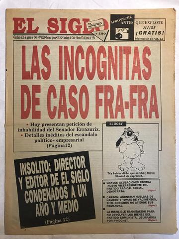 Primera imagen del registro Diario El Siglo Martes 7 de junio de 1994