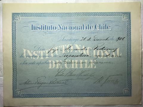 Primera imagen del registro Diploma Rendición examen de Preparatoria, segundo año de Jorge Alessandri Rodríguez