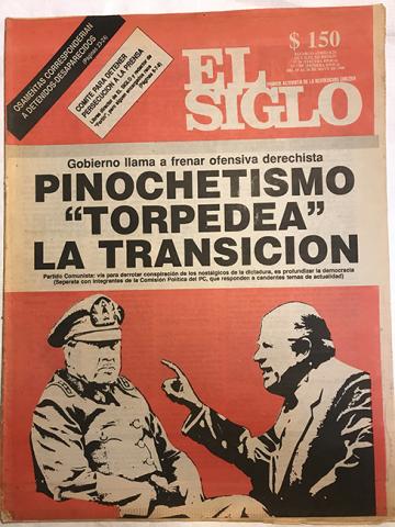 Primera imagen del registro Diario El Siglo del 20 al 26 de mayo de 1990