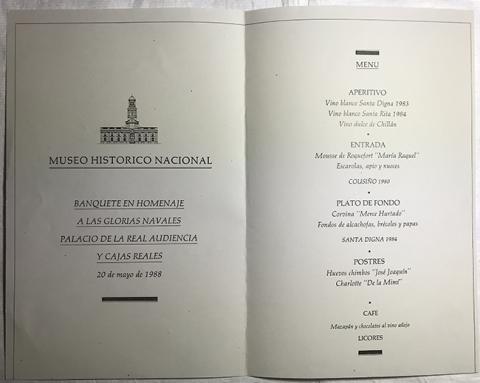 Primera imagen del registro Banquete en homenaje a las glorias navales. Palacio de la Real Audiencia y cajas reales. En Museo Histórico Nacional