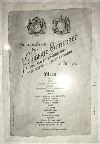 Primera imagen del registro Menú a Heriberto Gutiérrez,enviado de Bolivia.