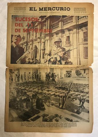 Primera imagen del registro Periódico "El Mercurio" 1er cuerpo 16 septiembre 1973
