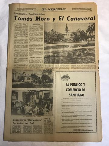Primera imagen del registro Periódico "El Mercurio" 2do 16 de septiembre 1973