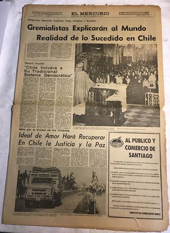 Primera imagen del registro Periódico "El Mercurio" 2do cuerpo 17 septiembre 1973