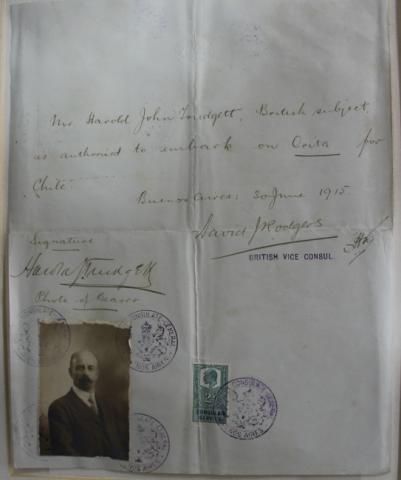 Primera imagen del registro Documento de embarque Mr. Harold John Trudgett