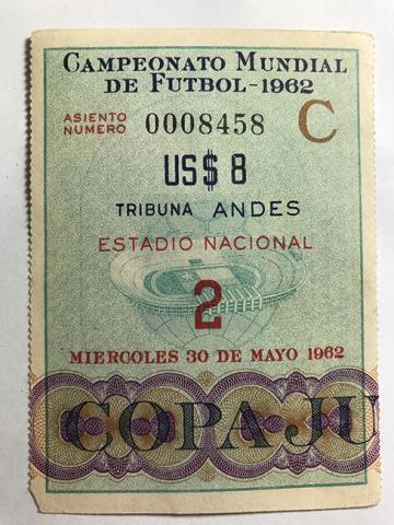 Primera imagen del registro Boleto de ingreso al campeonato mundial de futbol de Chile 1962. 2, miércoles 20 de mayo.
