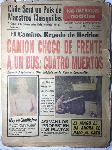 Primera imagen del registro Periódico "Las Últimas Noticias". Miércoles 7 de enero de 1981