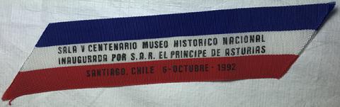 Primera imagen del registro Cinta conmemorativa Sala V Centenario Museo Histórico Nacional