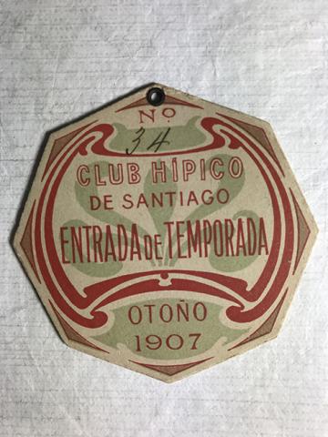 Primera imagen del registro Entrada de temporada del Club Hípico de Santiago N°34