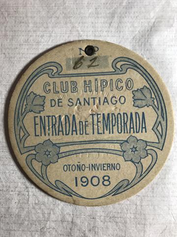 Primera imagen del registro Entrada de temporada del Club Hípico de Santiago N°62