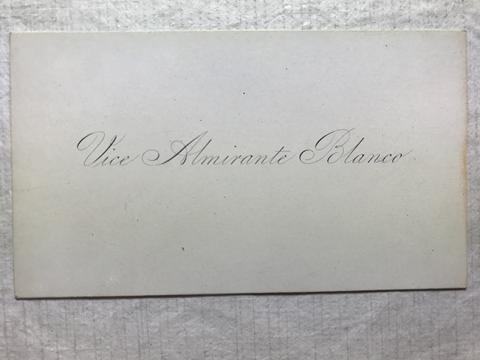 Primera imagen del registro Tarjeta de visita de Vice Almirante Blanco