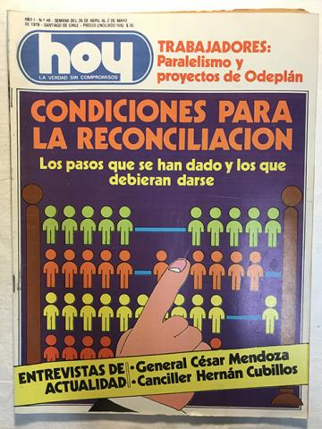 Primera imagen del registro Revista HOY año I n°48. 26 abril-2 mayo 1978. Condiciones para la reconciliación