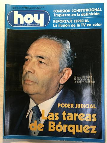 Primera imagen del registro Revista HOY año I n°52. 24 mayo-30 mayo 1978. Poder judicial: las tareas de Bórquez