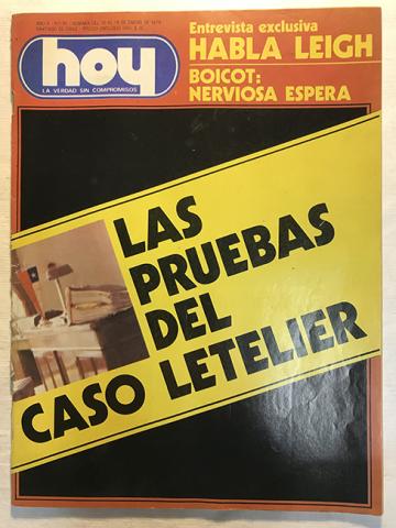 Primera imagen del registro Revista HOY año II n°85. 10 enero-16 enero 1979.Las pruebas del caso Letelier
