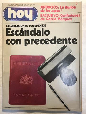 Primera imagen del registro Revista HOY año II n°89. 7 febrero-13 febrero 1979. Falsificación de documentos: Escándalo con precedente