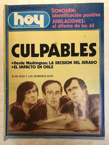 Primera imagen del registro Revista HOY año II n°91. 21 febrero-27 febrero 1979. Lonquen: identificación positiva