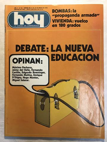 Primera imagen del registro Revista HOY año II n°95. 21 marzo-27 marzo 1979. Debate: La nueva educación