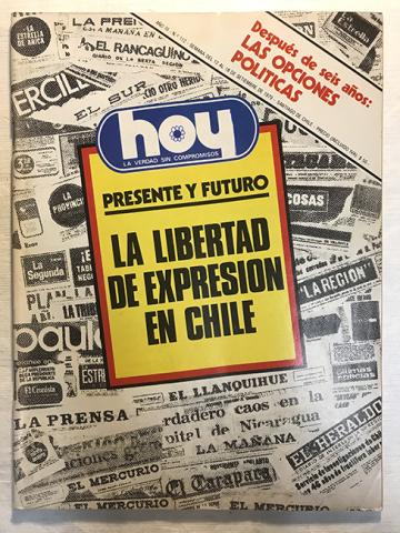 Primera imagen del registro Revista HOY año III n°112. 12 septiembre-18 septiembre 1979. Presente y futuro: La libertad de expresión en Chile