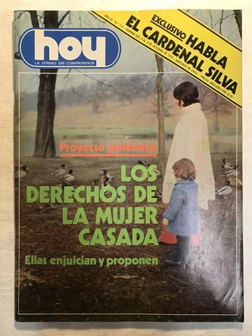 Primera imagen del registro Revista HOY año III n°115. 3 octubre-9 octubre 1979. Proyecto polémico: Los derechos de la mujer casada