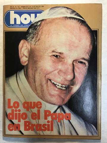 Primera imagen del registro Revista HOY año III n°155. 9 julio-15 julio 1980. Lo que dijo el Papa en Brasil