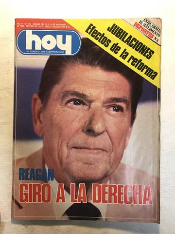 Primera imagen del registro Revista HOY año IV n°173. 12 noviembre-18 noviembre 1980. Reagan. Giro a la derecha