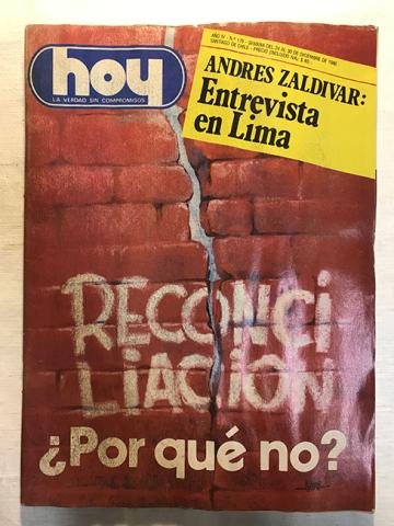 Primera imagen del registro Revista HOY año IV n°179. 24 diciembre-30 diciembre 1980. Reconciliación ¿por qué no?
